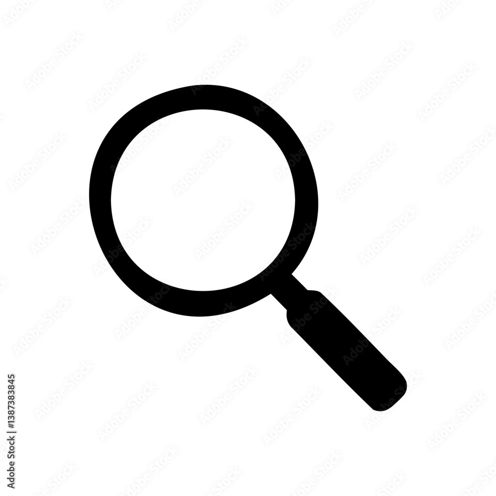 Black Magnifying Glass Icon for Search or Zoom Black Magnifying Glass Icon for Search or Zoom