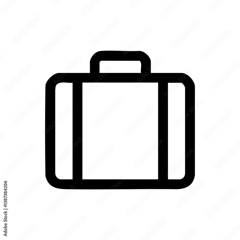 Black Suitcase Icon for Travel or Business Black Suitcase Icon for Travel or Business