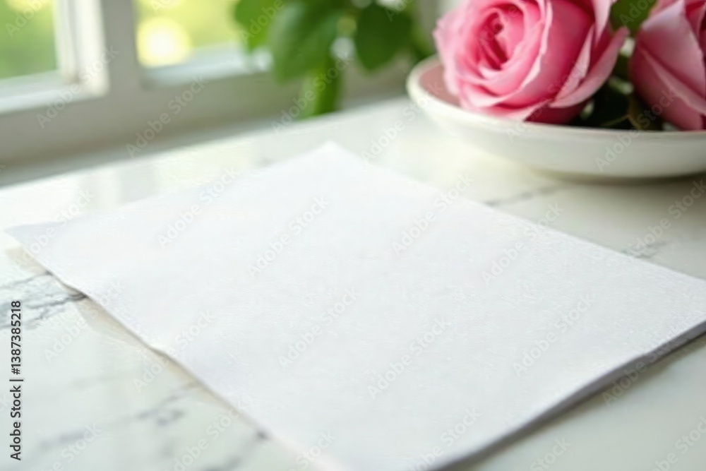 Crisp, unblemished white surface, ideal for showcasing items, light, reflection, abstract