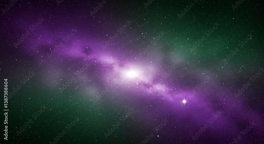 Naklejka premium Cosmic Bloom AI Generated