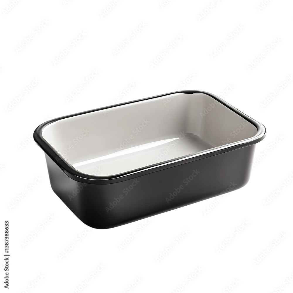 A Modern Ceramic Loaf Pan with Polished Finish Isolated on Transparent Background A Modern Ceramic Loaf Pan with Polished Finish Isolated on Transparent Background