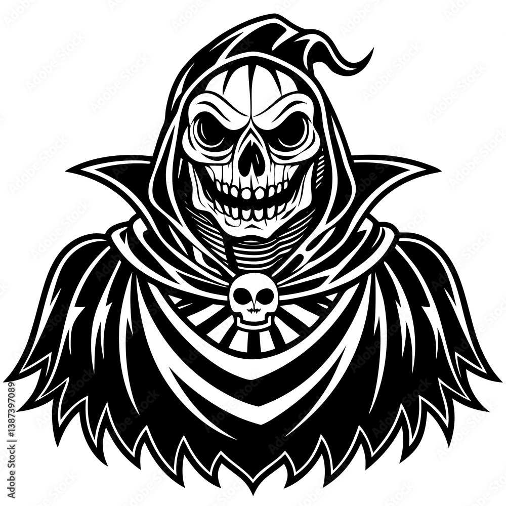 Obraz premium coloring-book-page-Halloween-elements--vector-illustration