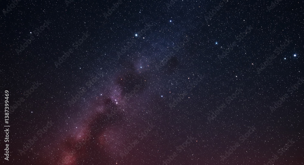 Fototapeta premium Cosmic Carmine AI Generated