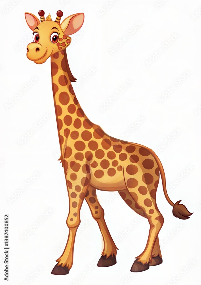 Fototapeta premium giraffe cartoon illustration