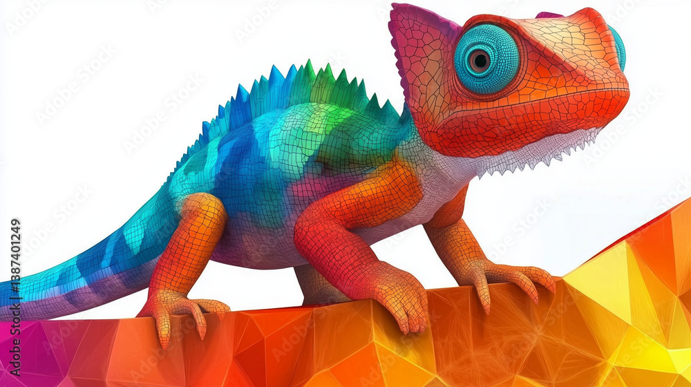 Fototapeta premium chameleon on a branch