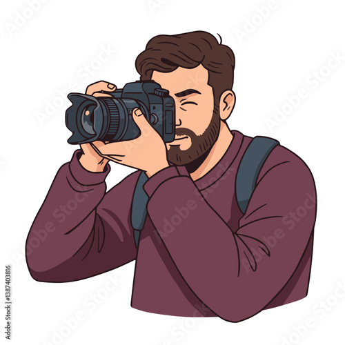 Photographer capturing a moment with a camera  