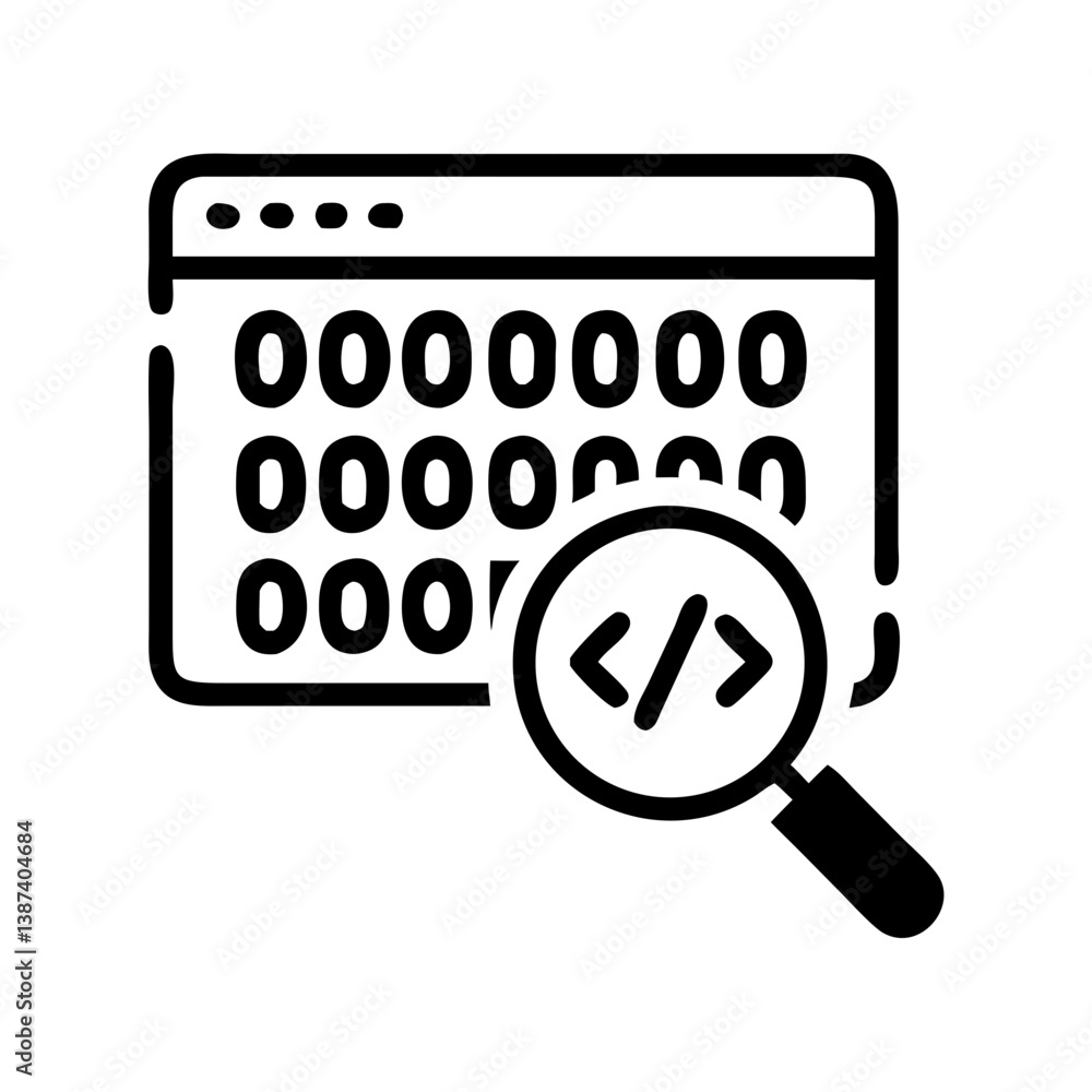 Code Obfuscator Icon for Development with Transparent Background Code Obfuscator Icon for Development with Transparent Background