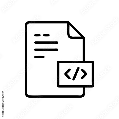 Code Formatter Icon on Transparent Background  