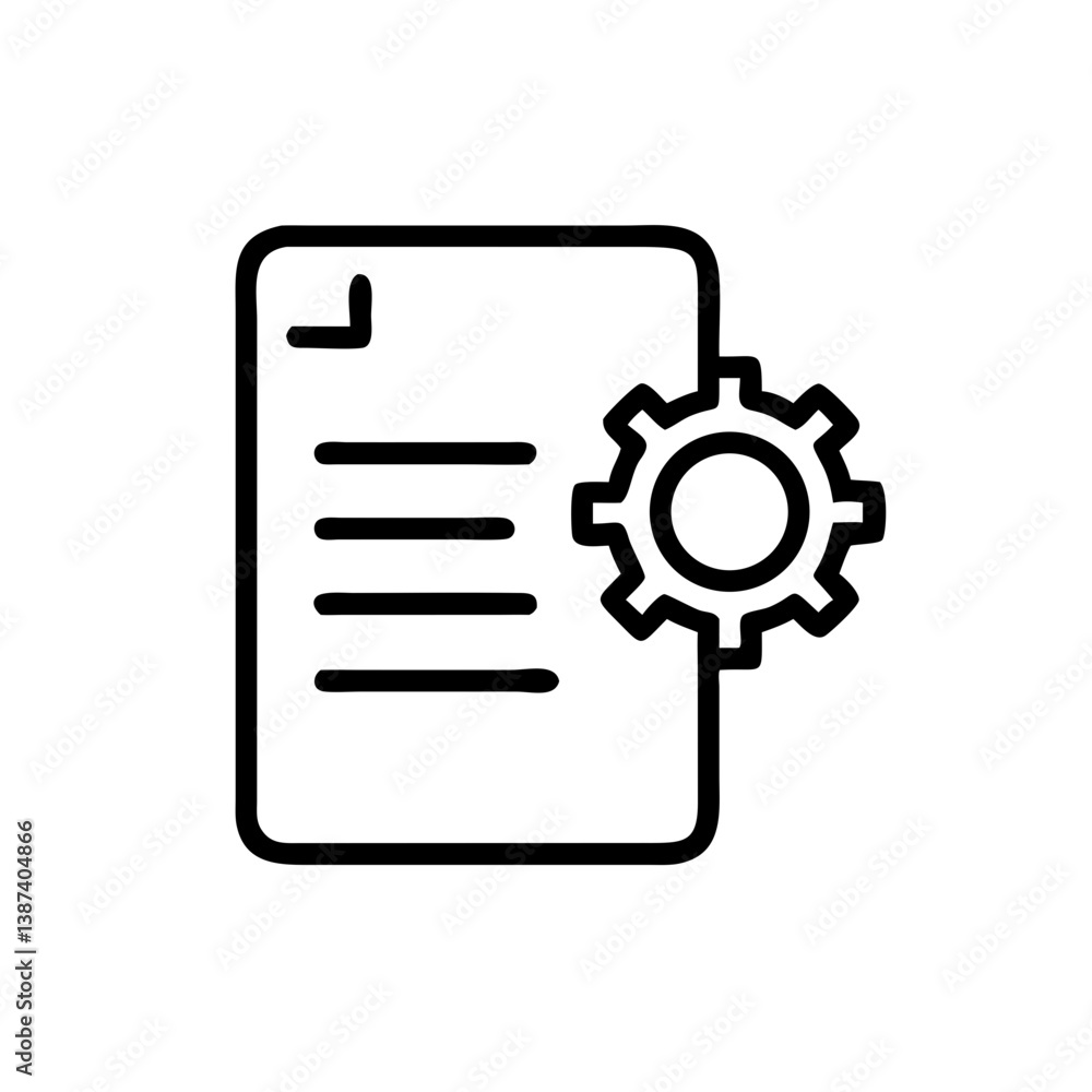 Boilerplate Template Development Document with Gear Icon Boilerplate Template Development Document with Gear Icon