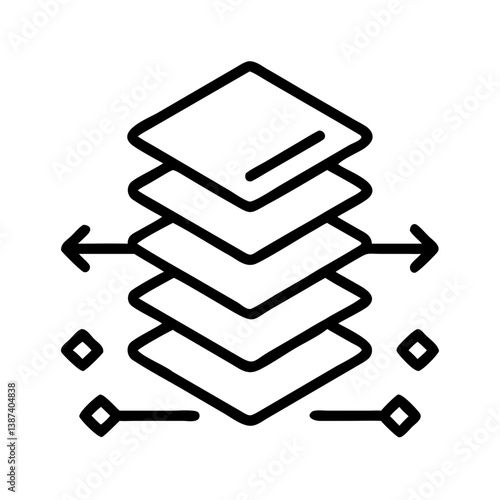 Cache Layer Icon with Transparent Background  