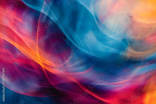 Wallpaper Mural Chaotic Symphony: The Interplay of Emotion and Form in Abstract Waves Torontodigital.ca