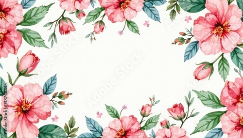 Subtle watercolor floral design, seamlessly repeating for infinite background , summer, design, print