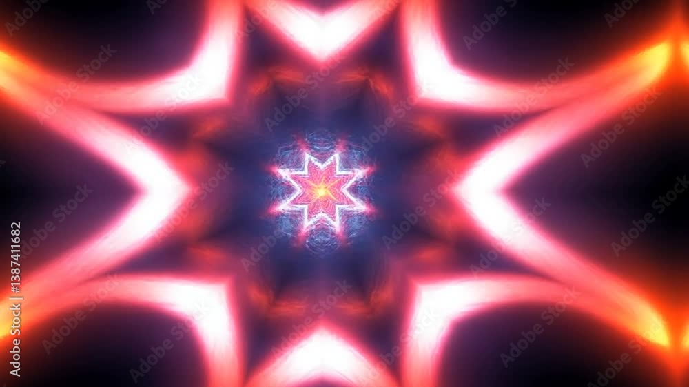 Energetic Kaleidoscope of Vibrant Light Forms a Visually Stunning Motion Graphic Energetic Kaleidoscope of Vibrant Light Forms a Visually Stunning Motion Graphic