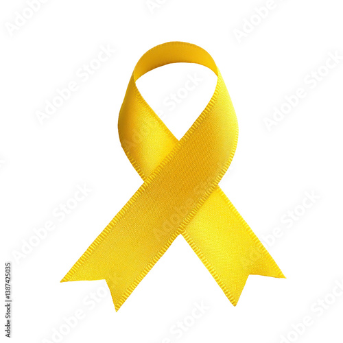 yellow awareness ribbon