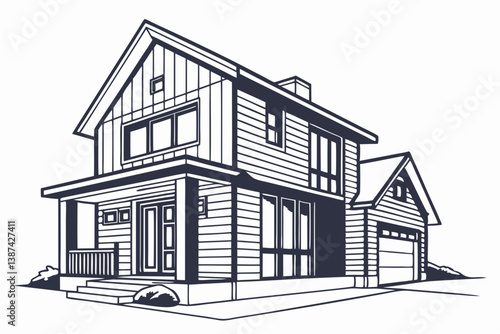 sketch of house