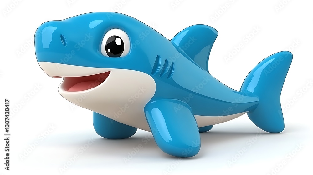 Obraz premium Cute Cartoon Shark.