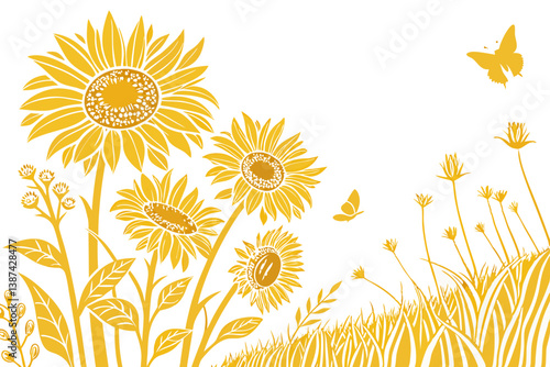 sunflower field background