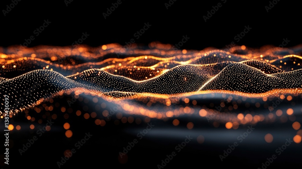 Digital golden surface. Abstract technology background for presentation, art Digital golden surface. Abstract technology background for presentation, art