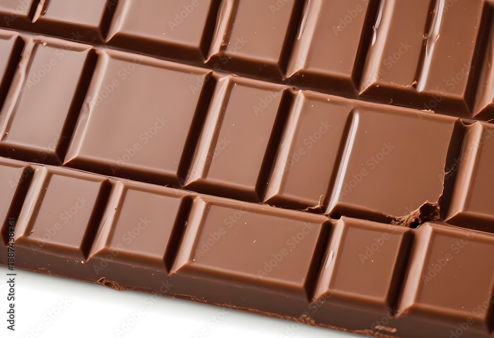close up a chocolate bar isolated on white background close up a chocolate bar isolated on white background