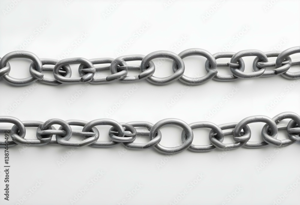 Obraz premium Metal chain isolated on white background