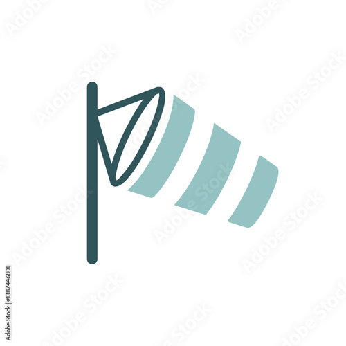 Windsocks hanging airport vector icon. Weather sign