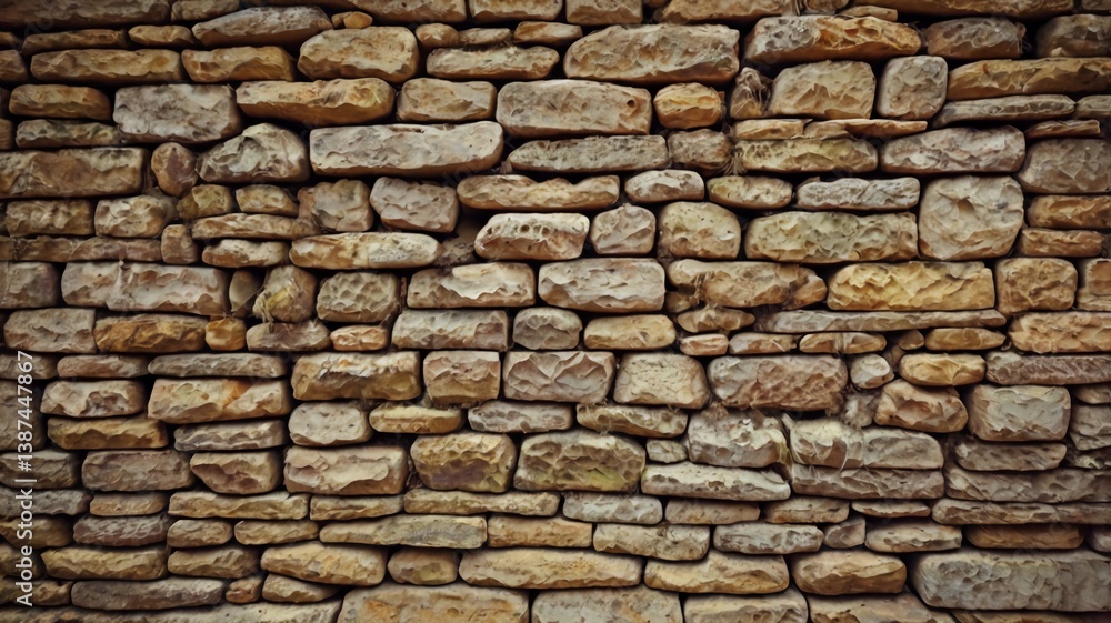 Fototapeta premium old medieval stone wall texture in daylight. Background for banner, backdrop or texture
