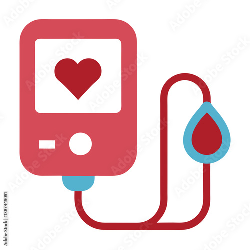 Blood Glucose Monitor Icon for Diabetes, Health Tracking, and Medical Devices


