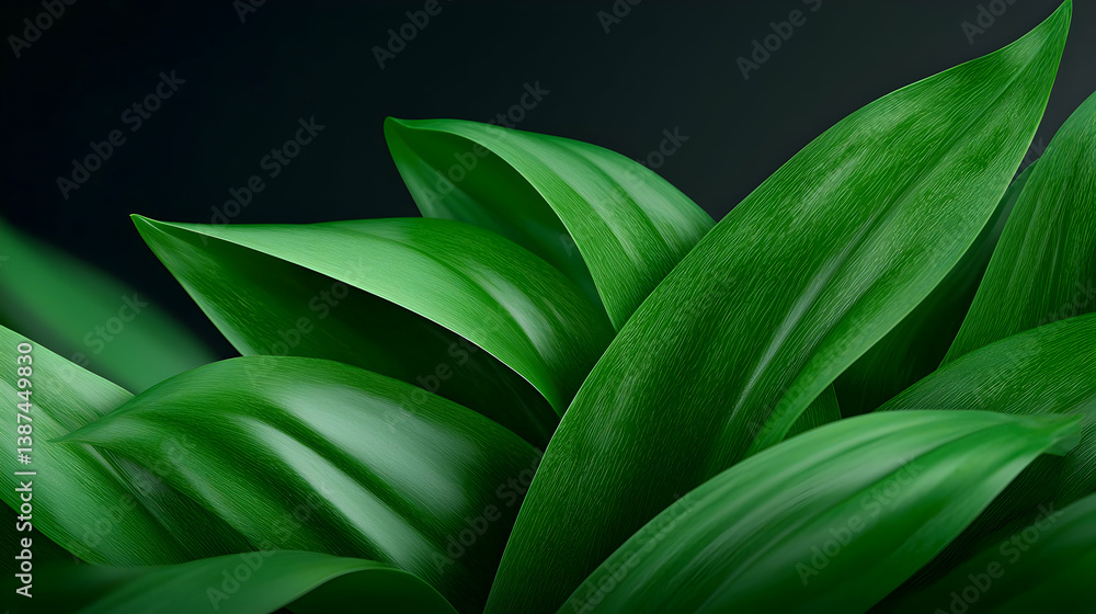 Fototapeta premium Bright Green Grass Leaves Background