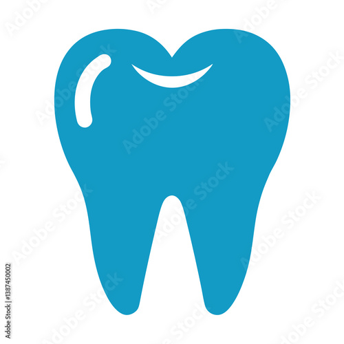 Tooth Icon Dental Symbol for Oral Health Care Clinic and Hygiene Services

