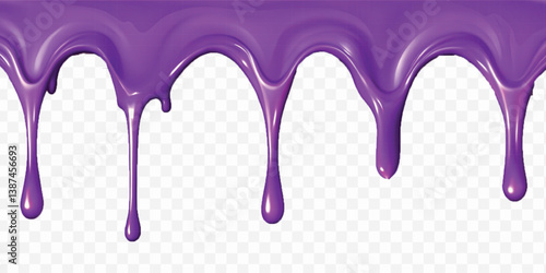 realistic liquid paint dripping down in different colour style isolated on white background