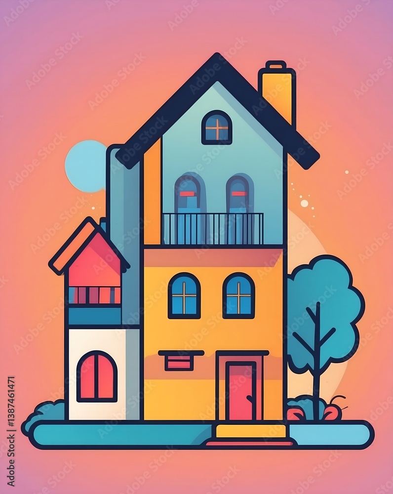 vector illustration of a house vector illustration of a house