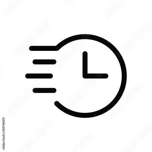 Fast-paced time management icon, perfect for apps and websites.