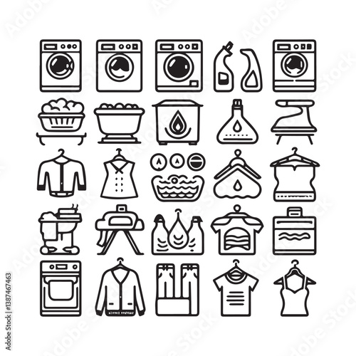 set of icons of kitchen utensils