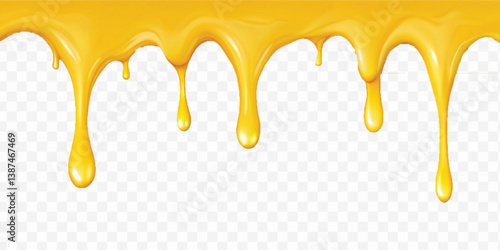 realistic liquid paint dripping down in different colour style isolated on white background