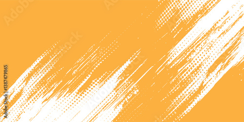 Paint Streak - Background .Roller brushes with colors paint for text . Banner - Vector.
