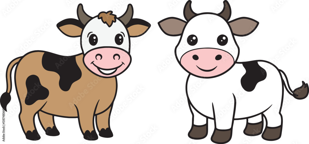 Cute cow vector illustration art Cute cow vector illustration art