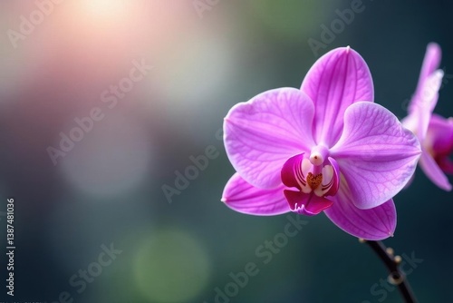 Delicate purple orchids, soft focus background, light, orchid, subtle
