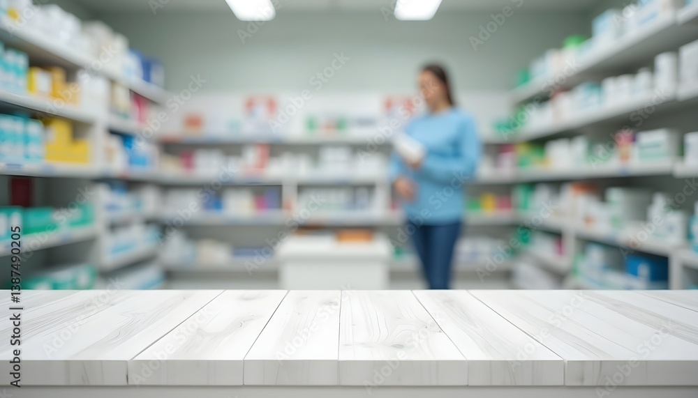 Obraz premium White Pharmacy Counter