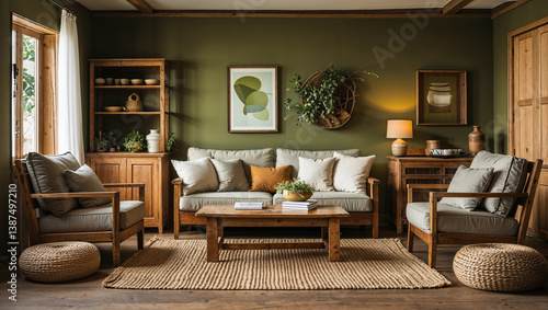 Warm and Cozy Traditional Living Room