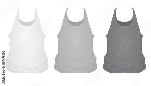White and grey bodybuilder's t shirt. vector illustration