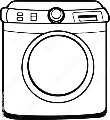 a Washing Machine Outline droing