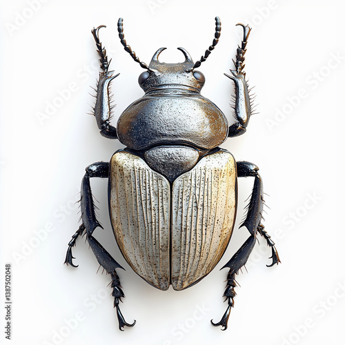 Scarab. White background.