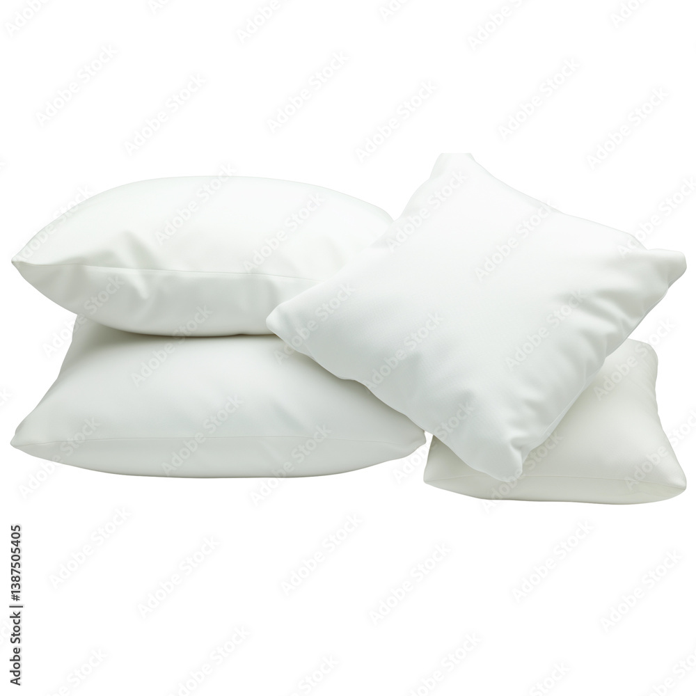 Obraz premium White pillows isolated on a transparent background