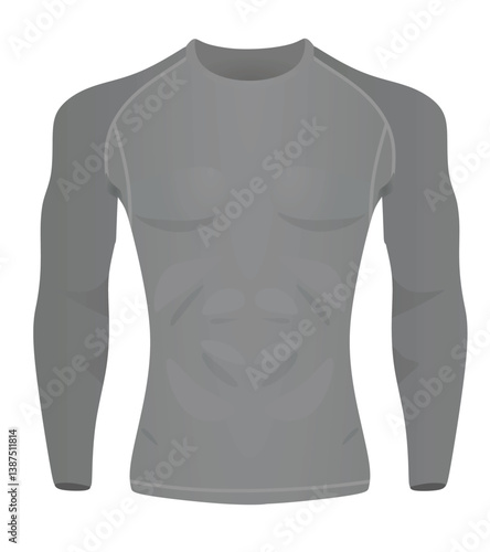 Rash guard athlete fitness t shirt. vector