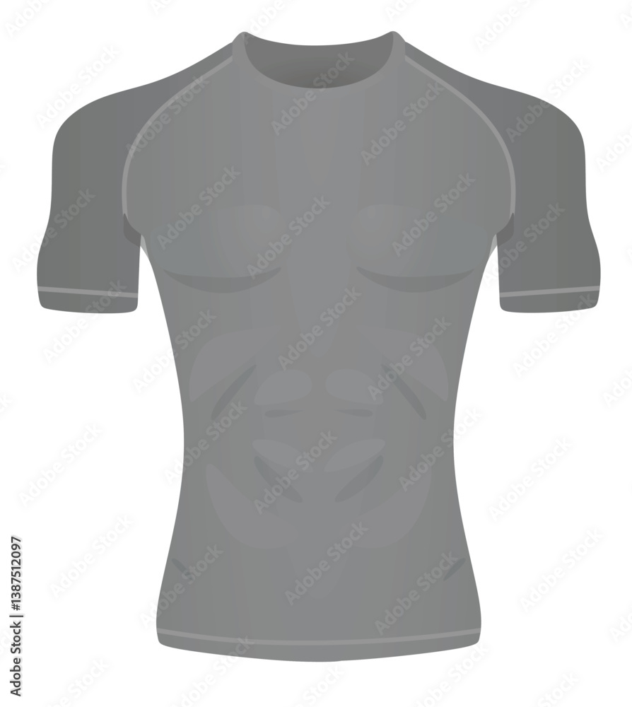 Naklejka premium Rash guard athlete fitness t shirt. vector
