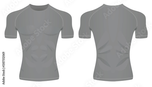 Rash guard athlete fitness t shirt. vector
