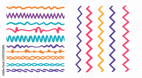 Digitally rendered image in a simple, flat graphic style, with bold lettering and no overlays. Bright, saturated colors are used throughout the image, set against a white background. Vector Illustrati