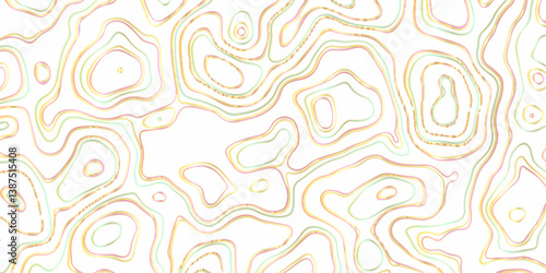 Abstract wavy curve geography topography lines contours map background. 
