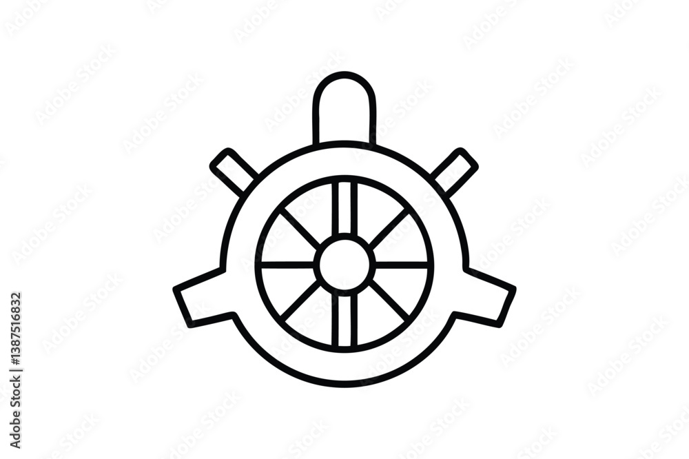 Obraz premium Helm icon vector on white background