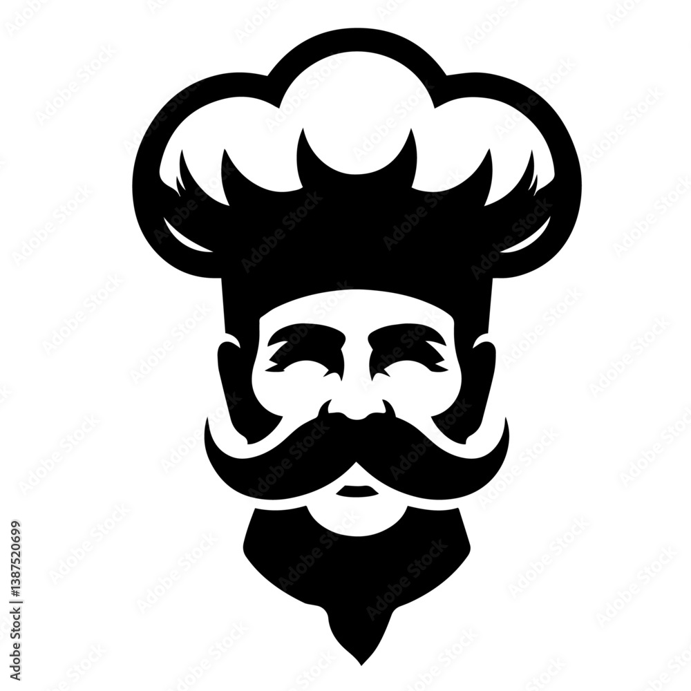 cook vector silhouette on white background cook vector silhouette on white background
